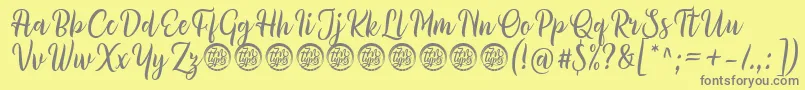 fuente Millythea Font by 7NTypes D – Fuentes Grises Sobre Fondo Amarillo