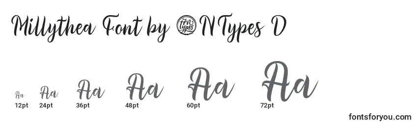 Millythea Font by 7NTypes D Font Sizes