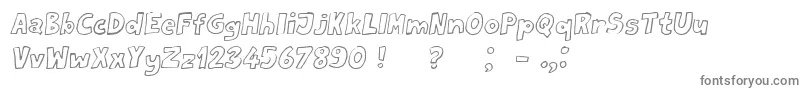 フォントMilord Italic – 灰色のフォント