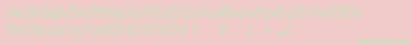 Milord Italic Font – Green Fonts on Pink Background