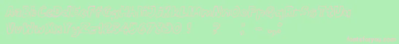 Milord Italic Font – Pink Fonts on Green Background