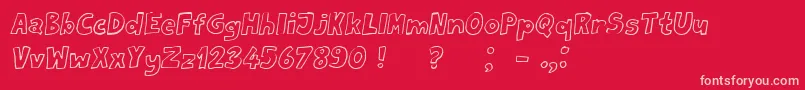 Milord Italic Font – Pink Fonts on Red Background