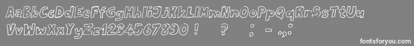 フォントMilord Italic – 灰色の背景に白い文字