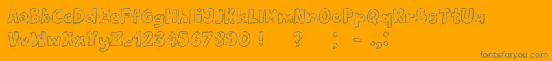 Milord Font – Gray Fonts on Orange Background