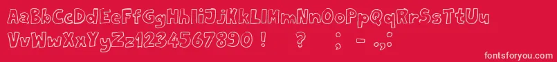 Milord Font – Pink Fonts on Red Background