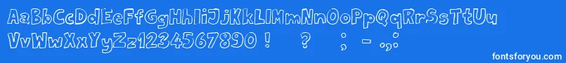 Milord Font – White Fonts on Blue Background