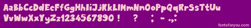 MilordBook Font – Pink Fonts on Purple Background