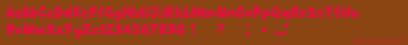 MilordBook Font – Red Fonts on Brown Background