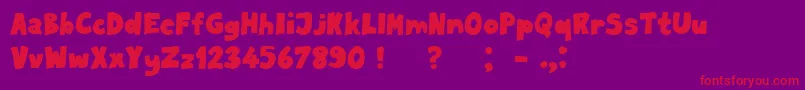 MilordBook Font – Red Fonts on Purple Background