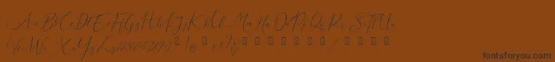 Milova Demo Font – Black Fonts on Brown Background