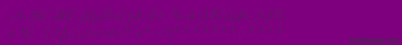 fuente Milova Demo – Fuentes Negras Sobre Fondo Morado