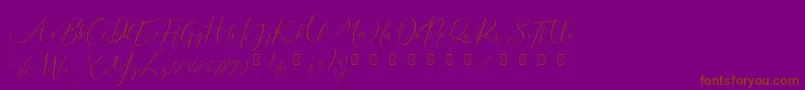 Milova Demo Font – Brown Fonts on Purple Background