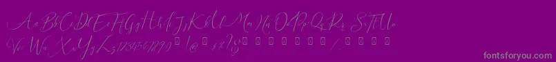 Milova Demo Font – Gray Fonts on Purple Background