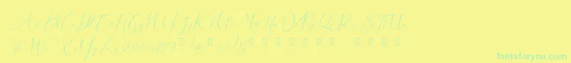 Шрифт Milova Demo – зелёные шрифты на жёлтом фоне