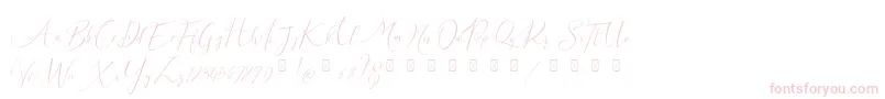 Milova Demo-Schriftart – Rosa Schriften auf weißem Hintergrund