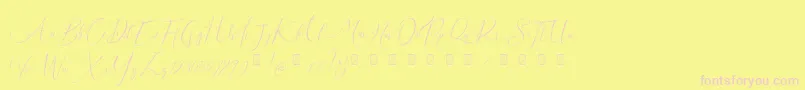 Milova Demo Font – Pink Fonts on Yellow Background