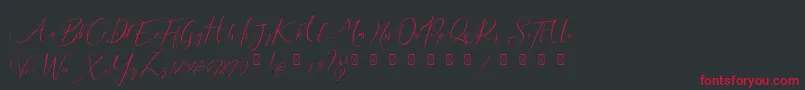 Milova Demo Font – Red Fonts on Black Background