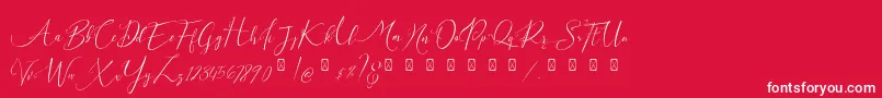 fuente Milova Demo – Fuentes Blancas Sobre Fondo Rojo