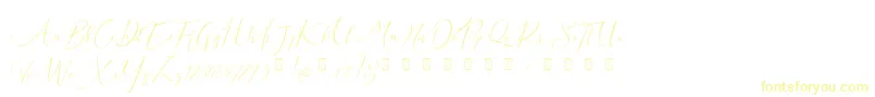 Milova Demo-Schriftart – Gelbe Schriften