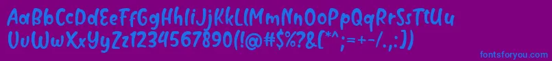 Milyone Font by Rifky 7NTypes Font – Blue Fonts on Purple Background