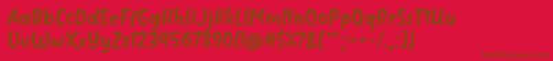 Police Milyone Font by Rifky 7NTypes – polices brunes sur fond rouge