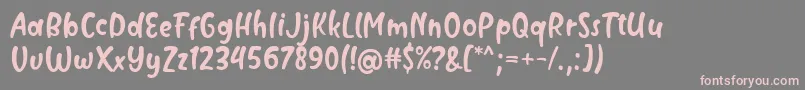 fuente Milyone Font by Rifky 7NTypes – Fuentes Rosadas Sobre Fondo Gris