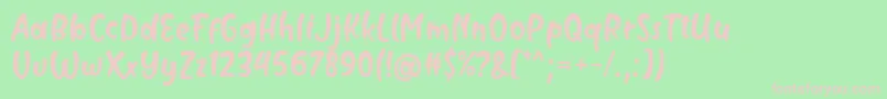 Fonte Milyone Font by Rifky 7NTypes – fontes rosa em um fundo verde