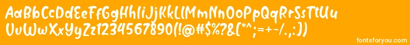 Milyone Font by Rifky 7NTypes Font – White Fonts on Orange Background
