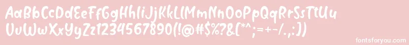 フォントMilyone Font by Rifky 7NTypes – ピンクの背景に白い文字