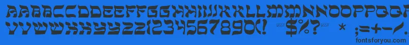 Sholom Font – Black Fonts on Blue Background