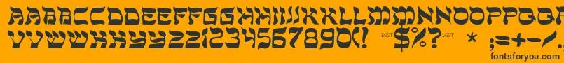 Sholom Font – Black Fonts on Orange Background