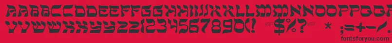 Sholom Font – Black Fonts on Red Background