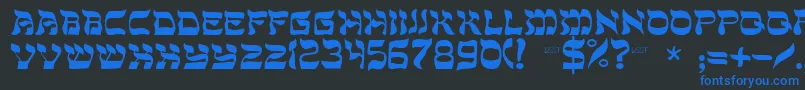 Sholom Font – Blue Fonts on Black Background