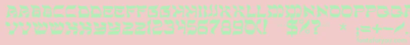 Sholom Font – Green Fonts on Pink Background