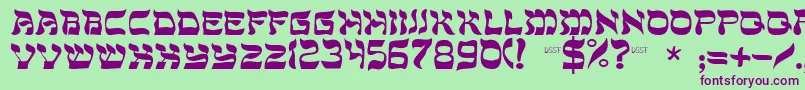 Sholom Font – Purple Fonts on Green Background