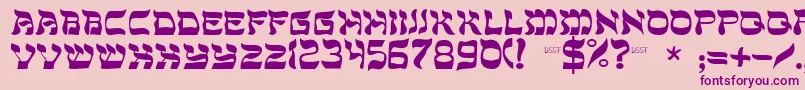 Sholom Font – Purple Fonts on Pink Background