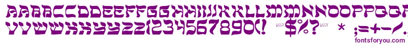 Sholom Font – Purple Fonts on White Background