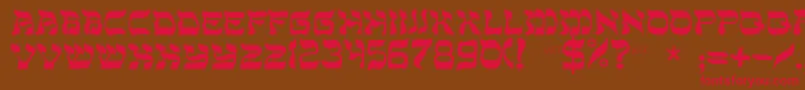 Sholom Font – Red Fonts on Brown Background