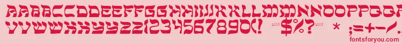 Sholom Font – Red Fonts on Pink Background