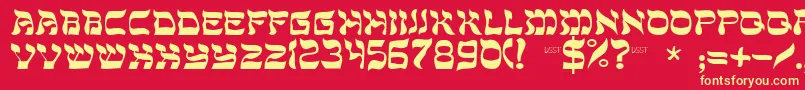 Sholom Font – Yellow Fonts on Red Background