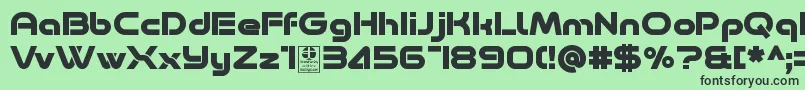 Шрифт Minalis Bold Demo – чёрные шрифты на зелёном фоне