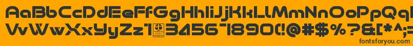 Minalis Bold Demo-fontti – mustat fontit oranssilla taustalla