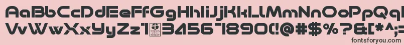 Minalis Bold Demo-fontti – mustat fontit vaaleanpunaisella taustalla