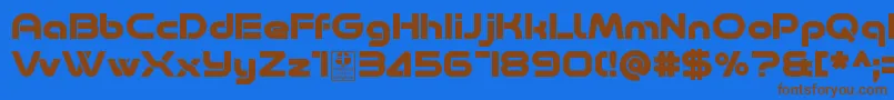 Minalis Bold Demo Font – Brown Fonts on Blue Background