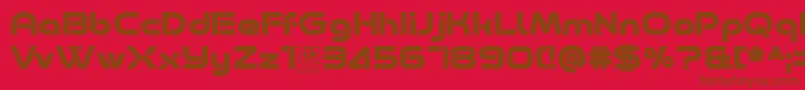 Czcionka Minalis Bold Demo – brązowe czcionki na czerwonym tle