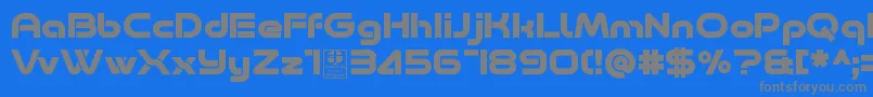 Minalis Bold Demo-Schriftart – Graue Schriften auf blauem Hintergrund