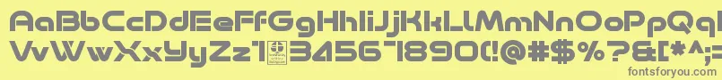 Minalis Bold Demo Font – Gray Fonts on Yellow Background