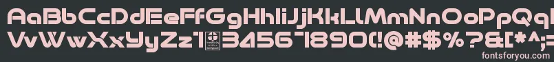 Minalis Bold Demo-fontti – vaaleanpunaiset fontit mustalla taustalla