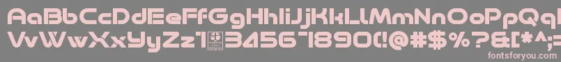 フォントMinalis Bold Demo – 灰色の背景にピンクのフォント