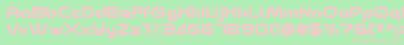 Minalis Bold Demo-Schriftart – Rosa Schriften auf grünem Hintergrund